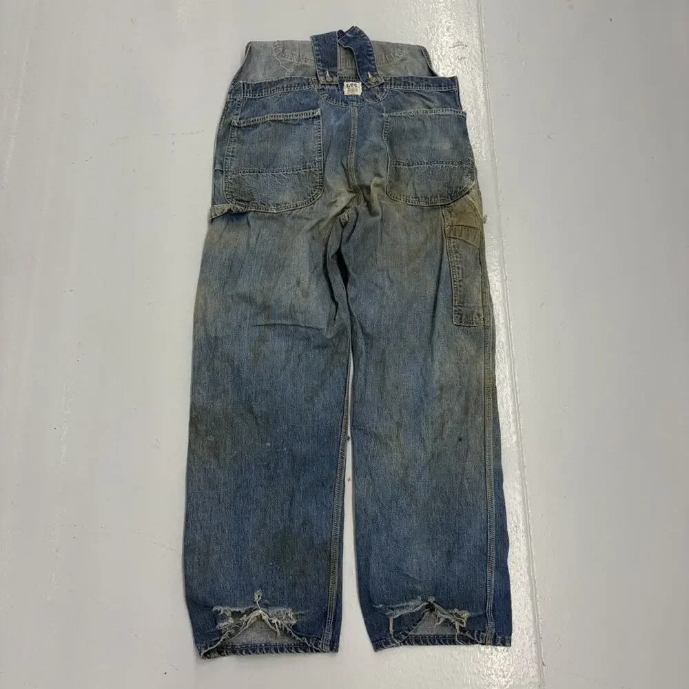 Vintage 50s Lee Union Made Jelt Sanforized Overalls 38x31